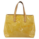 LOUIS VUITTON Monogram Vernis Reade PM Hand Bag Beige M91144 LV Auth ep14512-3