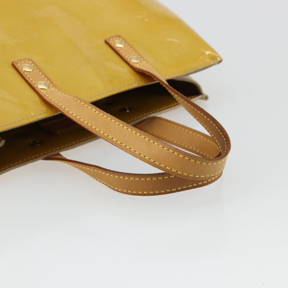 LOUIS VUITTON Monogram Vernis Reade PM Hand Bag Beige M91144 LV Auth ep14512