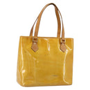 LOUIS VUITTON Monogram Vernis Houston Hand Bag Beige M91004 LV Auth ep14514-1