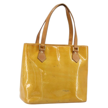 LOUIS VUITTON Monogram Vernis Houston Hand Bag Beige M91004 LV Auth ep14514