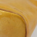 LOUIS VUITTON Monogram Vernis Houston Hand Bag Beige M91004 LV Auth ep14514-14