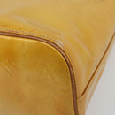 LOUIS VUITTON Monogram Vernis Houston Hand Bag Beige M91004 LV Auth ep14514-16