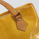 LOUIS VUITTON Monogram Vernis Houston Hand Bag Beige M91004 LV Auth ep14514-18