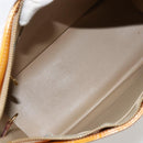 LOUIS VUITTON Monogram Vernis Houston Hand Bag Beige M91004 LV Auth ep14514-11