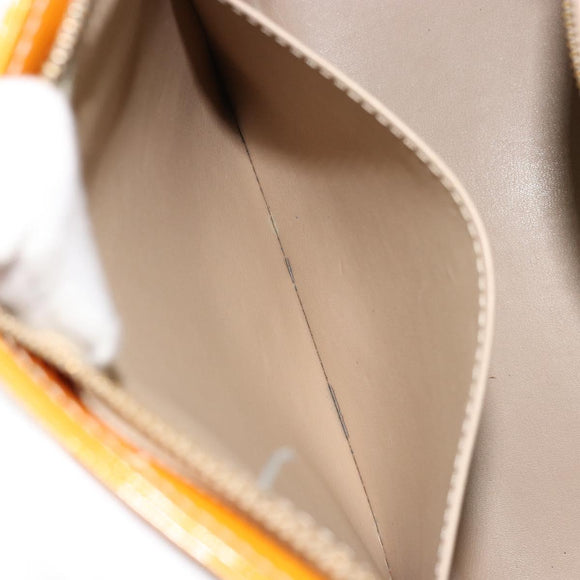 LOUIS VUITTON Monogram Vernis Houston Hand Bag Beige M91004 LV Auth ep14514