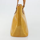 LOUIS VUITTON Monogram Vernis Houston Hand Bag Beige M91004 LV Auth ep14514-4
