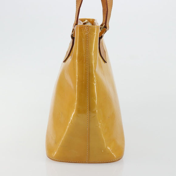 LOUIS VUITTON Monogram Vernis Houston Hand Bag Beige M91004 LV Auth ep14514