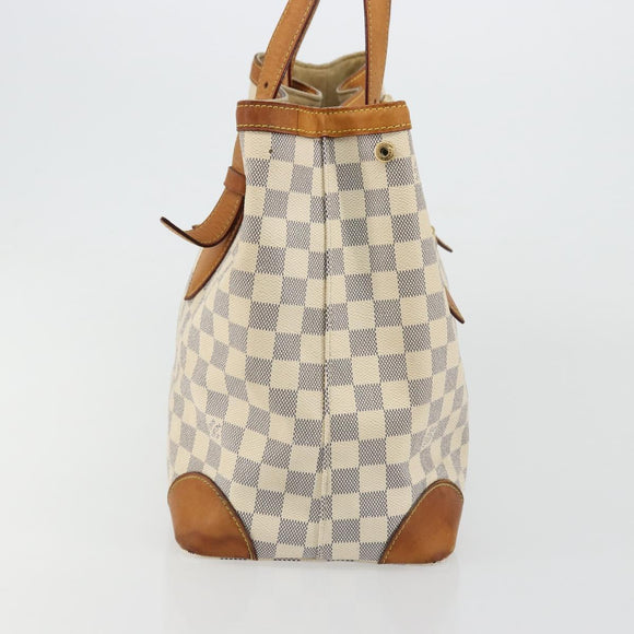 LOUIS VUITTON Damier Azur Hampstead MM Tote Bag N51206 LV Auth ep14515