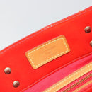 LOUIS VUITTON Monogram Vernis Reade MM Hand Bag Red Rouge M91086 LV Auth ep14516-17