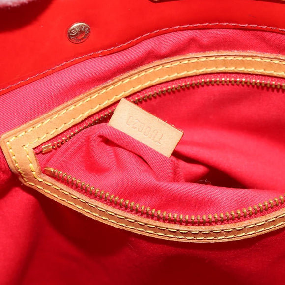 LOUIS VUITTON Monogram Vernis Reade MM Hand Bag Red Rouge M91086 LV Auth ep14516