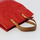 LOUIS VUITTON Monogram Vernis Reade MM Hand Bag Red Rouge M91086 LV Auth ep14516-6