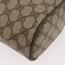 GUCCI GG Supreme Web Sherry Line Bag PVC Beige Gold 89 02 017 Auth ep14520-11