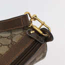 GUCCI GG Supreme Web Sherry Line Bag PVC Beige Gold 89 02 017 Auth ep14520-14