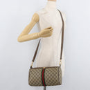 GUCCI GG Supreme Web Sherry Line Bag PVC Beige Gold 89 02 017 Auth ep14520-23