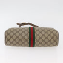 GUCCI GG Supreme Web Sherry Line Bag PVC Beige Gold 89 02 017 Auth ep14520-9