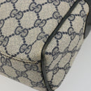 GUCCI GG Supreme Sherry Line Hand Bag PVC Navy Gold 010 378 Auth ep14524-17