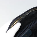 GUCCI GG Supreme Sherry Line Hand Bag PVC Navy Gold 010 378 Auth ep14524-9