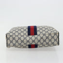 GUCCI GG Supreme Sherry Line Hand Bag PVC Navy Gold 010 378 Auth ep14524-5