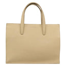 LOEWE Hand Bag Leather Ivory Silver Auth ep14525-13