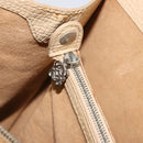 LOEWE Hand Bag Leather Ivory Silver Auth ep14525-22
