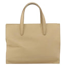 LOEWE Hand Bag Leather Ivory Silver Auth ep14525-2