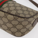 GUCCI GG Supreme Web Sherry Line Bag PVC Beige Gold 89 02 054 Auth ep14529-15