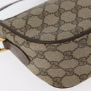 GUCCI GG Supreme Web Sherry Line Bag PVC Beige Gold 89 02 054 Auth ep14529-16