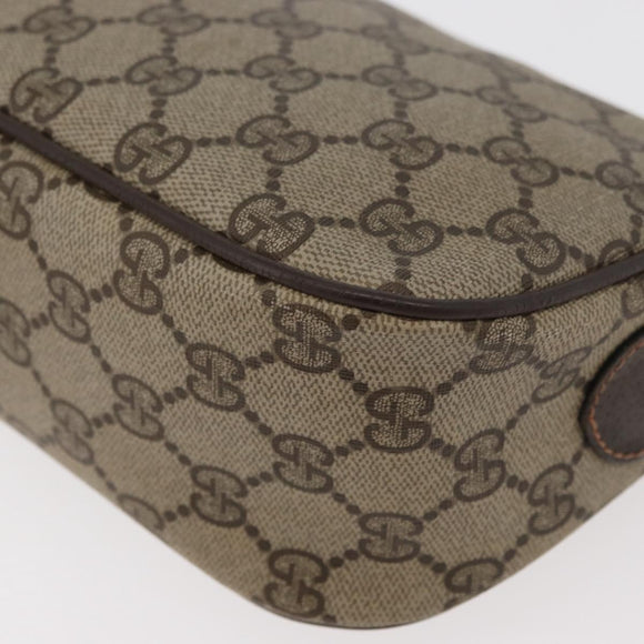 GUCCI GG Supreme Web Sherry Line Bag PVC Beige Gold 89 02 054 Auth ep14529