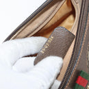 GUCCI GG Supreme Web Sherry Line Bag PVC Beige Gold 89 02 054 Auth ep14529-12