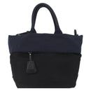 PRADA Hand Bag Nylon 2way Black Silver Auth ep14530A-2