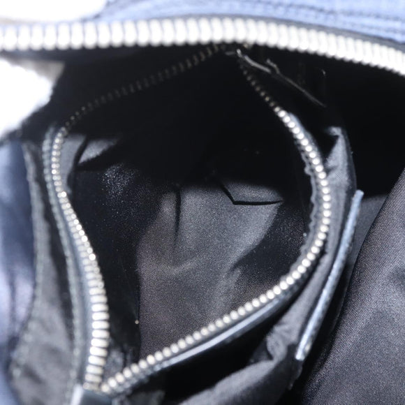 PRADA Hand Bag Nylon 2way Black Silver Auth ep14530A