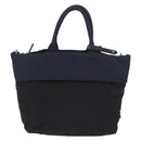 PRADA Hand Bag Nylon 2way Black Silver Auth ep14530A-3