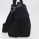 PRADA Hand Bag Nylon 2way Black Silver Auth ep14530A-4