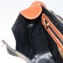 FENDI Pecan Canvas Shoulder Bag PVC Black Brown Auth ep14532-19