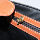FENDI Pecan Canvas Shoulder Bag PVC Black Brown Auth ep14532-20