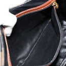 FENDI Pecan Canvas Shoulder Bag PVC Black Brown Auth ep14532-21