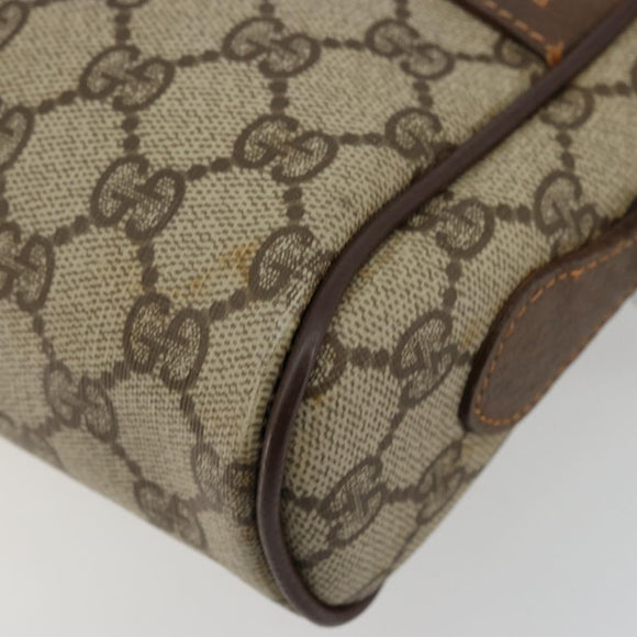 GUCCI GG Supreme Web Sherry Line Bag PVC Beige Gold 56 02 087 Auth ep14533