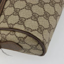 GUCCI GG Supreme Web Sherry Line Bag PVC Beige Gold 56 02 087 Auth ep14533-11