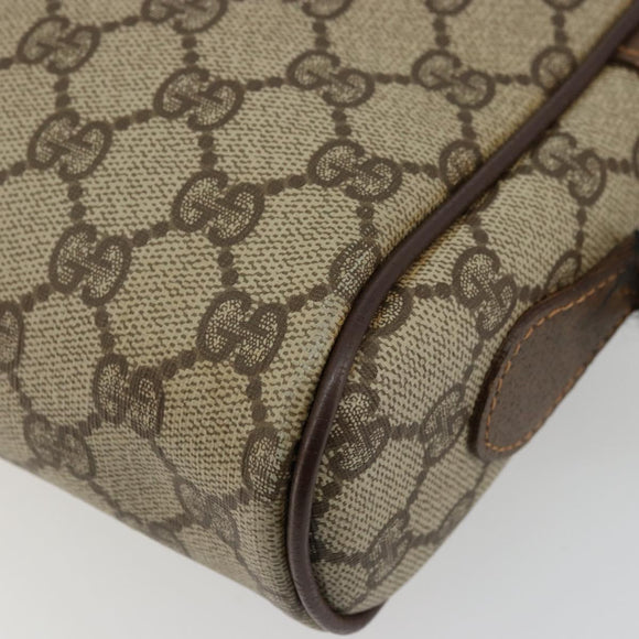 GUCCI GG Supreme Web Sherry Line Bag PVC Beige Gold 56 02 087 Auth ep14533
