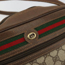 GUCCI GG Supreme Web Sherry Line Bag PVC Beige Gold 56 02 087 Auth ep14533-14
