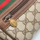 GUCCI GG Supreme Web Sherry Line Bag PVC Beige Gold 56 02 087 Auth ep14533-20
