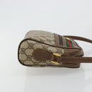 GUCCI GG Supreme Web Sherry Line Bag PVC Beige Gold 56 02 087 Auth ep14533-4