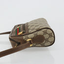 GUCCI GG Supreme Web Sherry Line Bag PVC Beige Gold 56 02 087 Auth ep14533-5