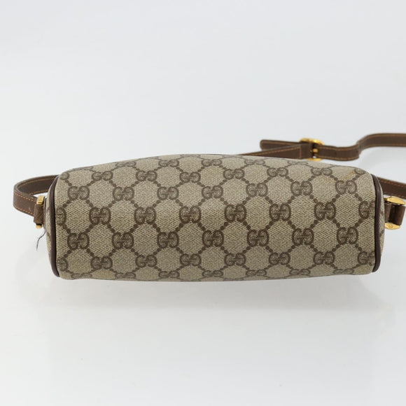 GUCCI GG Supreme Web Sherry Line Bag PVC Beige Gold 56 02 087 Auth ep14533