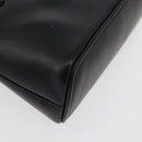 GUCCI Bamboo Hand Bag Leather 2way Black Gold 007 2032 0231 Auth ep14546-10