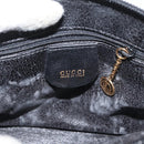 GUCCI Bamboo Hand Bag Leather 2way Black Gold 007 2032 0231 Auth ep14546-15