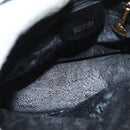 GUCCI Bamboo Hand Bag Leather 2way Black Gold 007 2032 0231 Auth ep14546-16