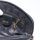 GUCCI Bamboo Hand Bag Leather 2way Black Gold 007 2032 0231 Auth ep14546-19