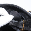 GUCCI Bamboo Hand Bag Leather 2way Black Gold 007 2032 0231 Auth ep14546-21