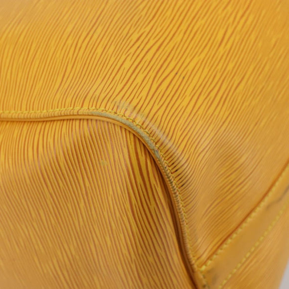 LOUIS VUITTON Epi Keepall 50 Boston Bag Yellow LV Auth ep14549A